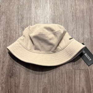 Steve Madden Cream Corduroy Bucket Hat